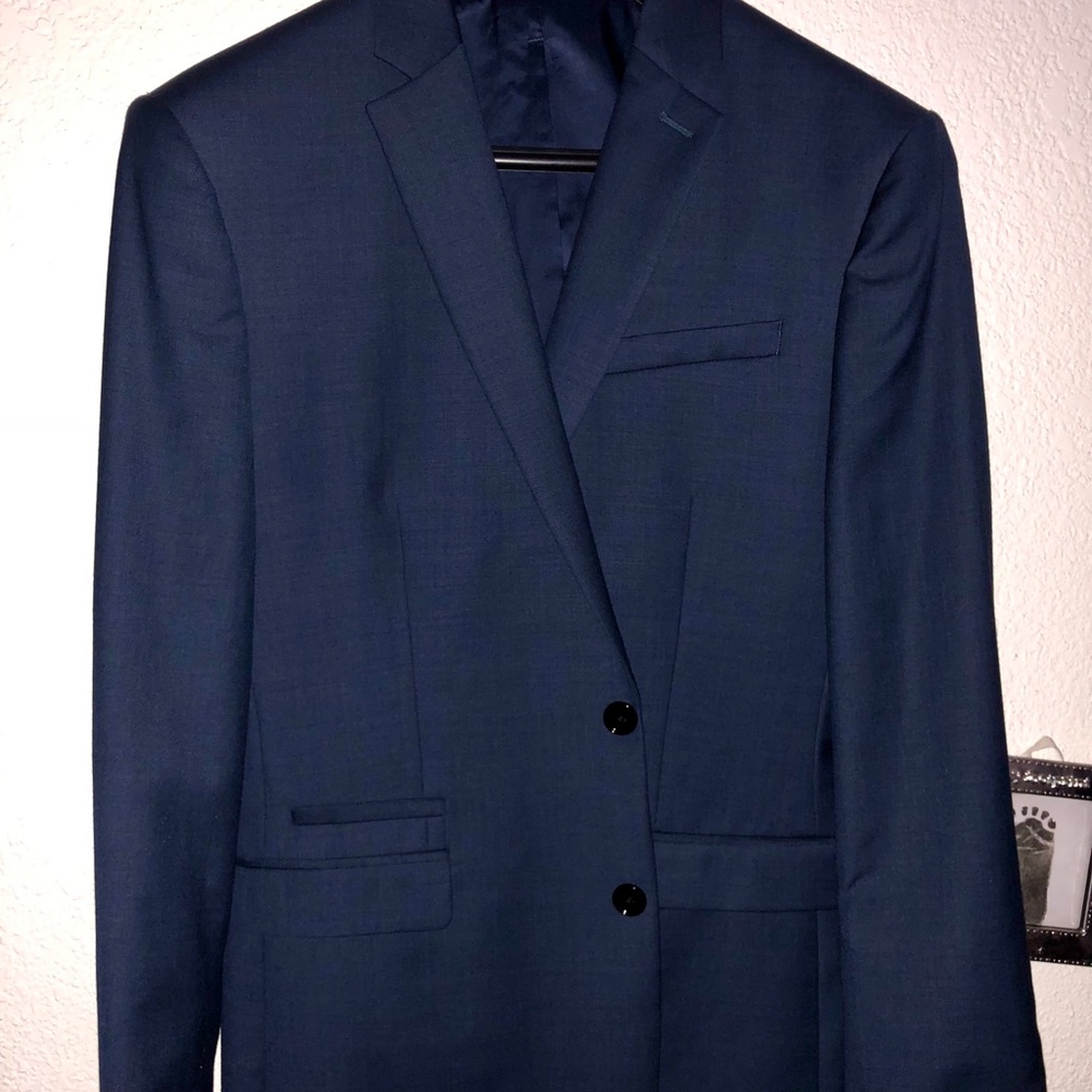 express navy blue photographer suit with pants